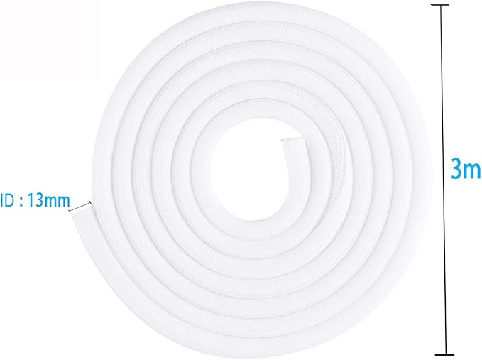 QCSIW 1/2" x 10ft Black/White Cable Sleeve - Image 6