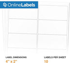 4 x 2 Rectangle Mailing Labels - Image 2