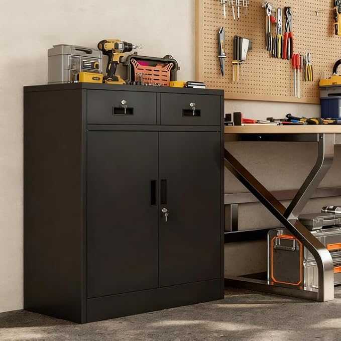 TaskStorz Metal Storage Cabinet, 36 Inch Tall Metal Garage Cabinet - Image 9