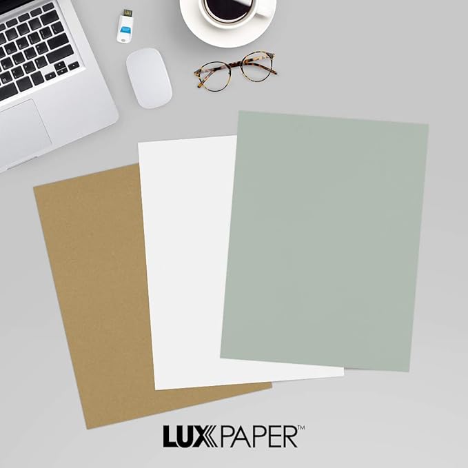 LUXPaper 8.5" x 11" Paper | Letter Size | Slate Gray | 70lb. Text | 50 Qty - Image 9