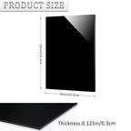 4 Pieces Black Acrylic Sheet, 8 x 10 Inch 1/8 Inch Thick, Home Decor, Display - Image 2