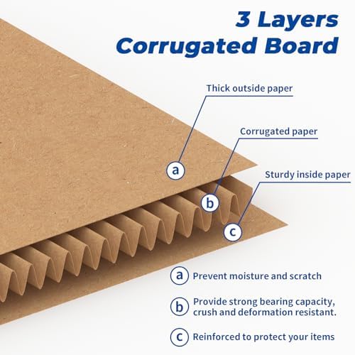 crugla 12x12x12 shipping boxes 10 pack, brown corrugated, package contents