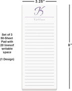 Current Personalized Name & Initial Notepad Set – Set of 3, 30-Sheet Pads - Image 2