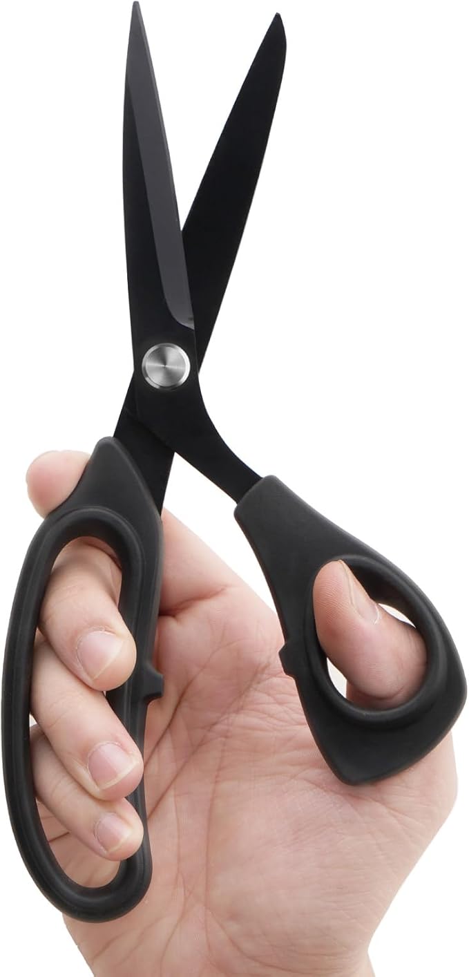 Zicolu 9 inch Black Office Scissors All Purpose, Sewing Scissors by Zicolu