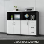 Filing Cabinet Wooden Short File Cabinet with Three Doors Cabinets Office Data Sundry Storage Office