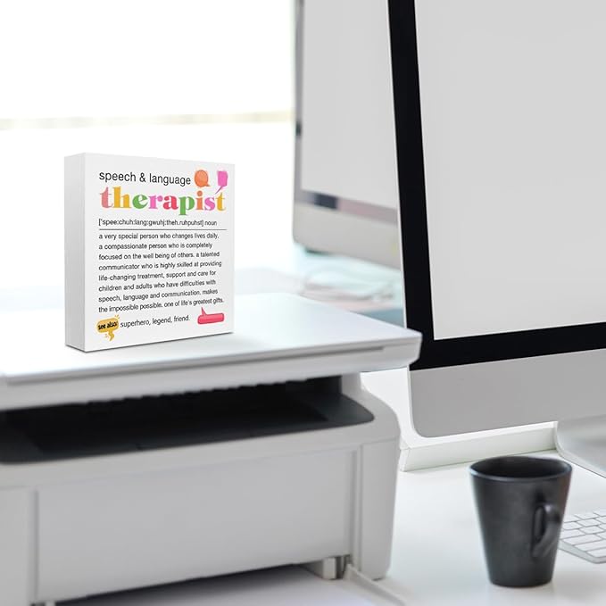 Speech Therapist Gift, Speech Therapy Gifts Wood Box Sign, Speech Pathologist - Image 6
