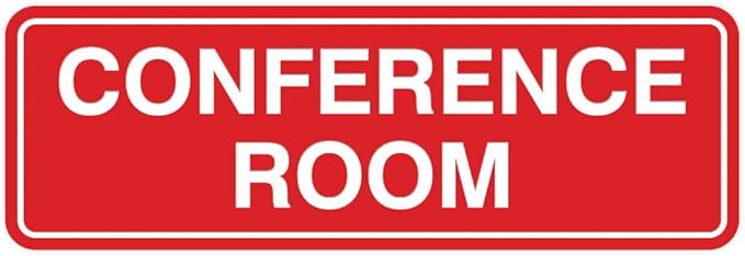 Standard Conference Room Sign -Red by All+Quality
