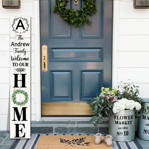 SRongmao Welcome To Our Home Porch Sign Personalized Welcome Sign - Image 2