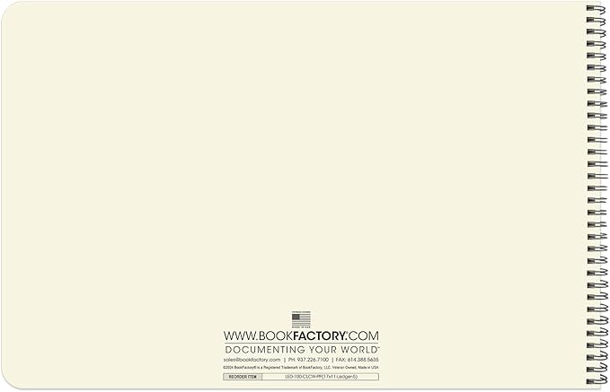 BookFactory Accounting Ledger Notebook/Large 5 Column Accounting Ledger - Image 4