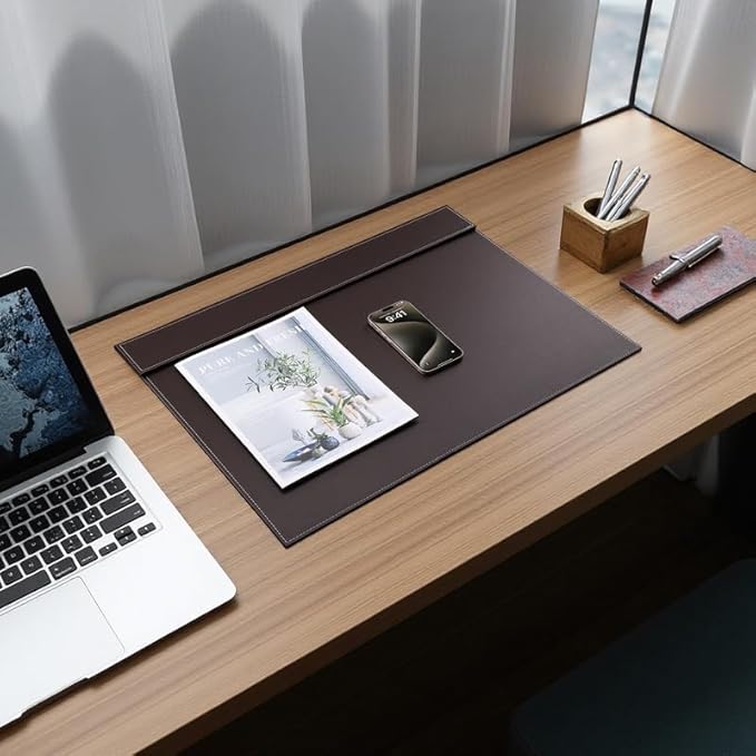KINGFOM Ultra-Smooth PU Leather Desk Pad & Mat Office Desk Drawing & Writing - Image 9