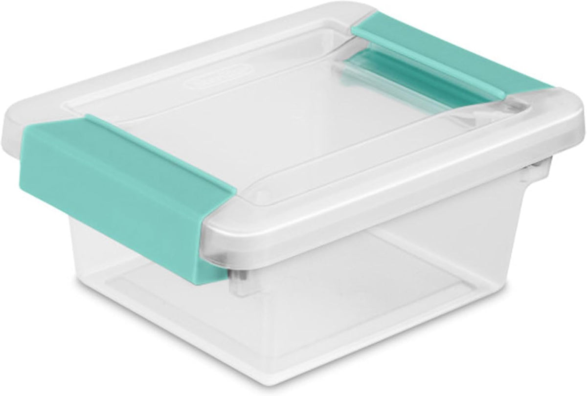 Sterilite 12-Pack Clip Box, Stackable Clear Plastic Bins