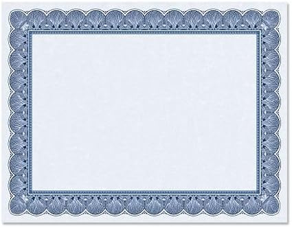 Elite Blue & Blue Parchment Certificate Papers by Fine+Stationery