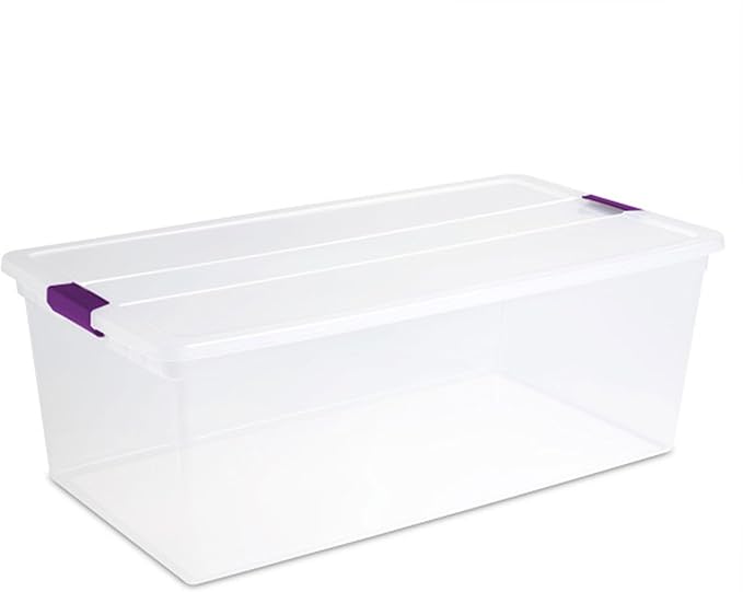 Sterilite 4-Pack 110 Quart ClearView Latch Box, Stackable Organizer Bins - Image 7