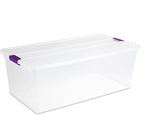 Sterilite 4-Pack 110 Quart ClearView Latch Box, Stackable Organizer Bins - Image 7