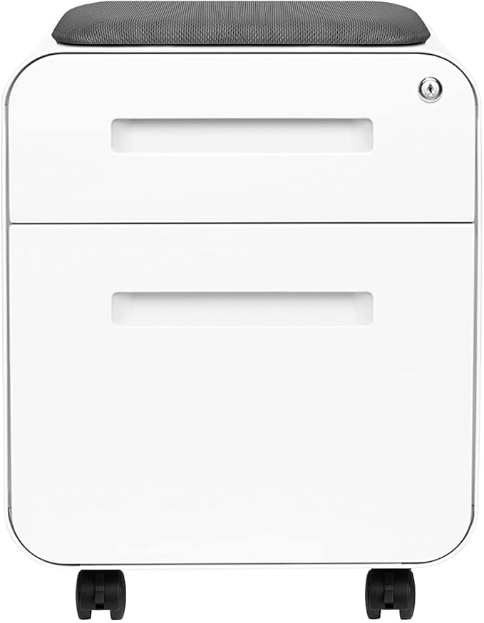 Laura Davidson Furniture STOCKPILE Mini Seated 2 Drawer Mobile File Cabinet - Image 4