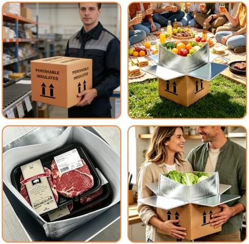 12" x 12" x 12" insulated shipping boxes, package contents