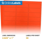 Neon Red Address Labels - Image 2
