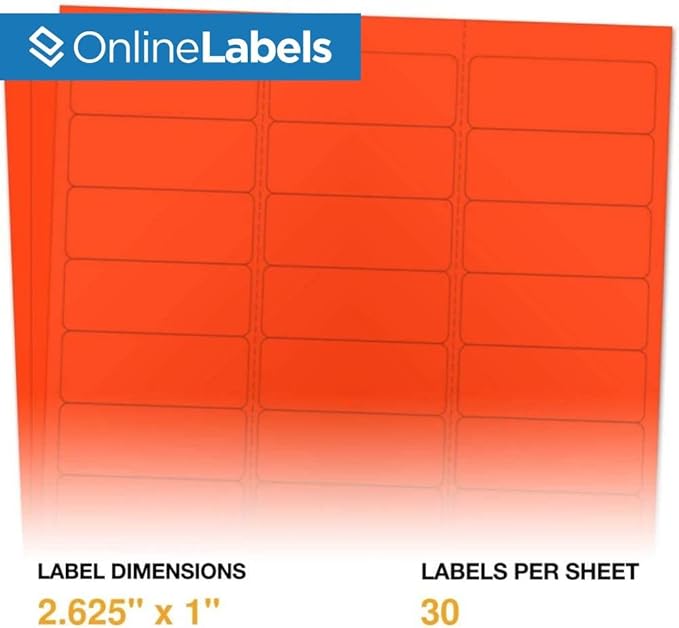 Neon Red Address Labels - Image 2