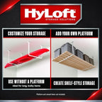 hyloft 33 in. x 34 in. adjustable garage on a desk or shelf