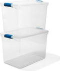 HOMZ 2-Pack Latching Lid, 112 Quart, and Office