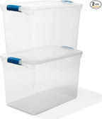 HOMZ 2-Pack Latching Lid, 112 Quart, and Office by Homz