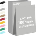 OcePor 100 Sheets Grey Cardstock Paper, Colored Printer Paper 8.5 x 11 by OcePor