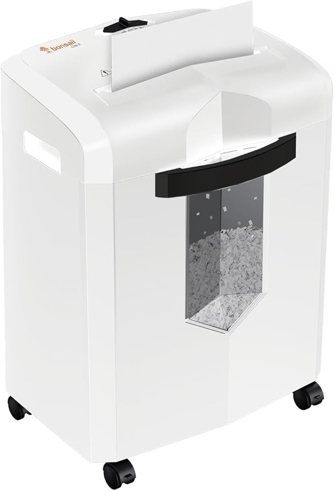 Bonsaii C266-B Micro Cut Shredder, Easy-Carry Handle, P-4 Security, 60 Min by bonsaii