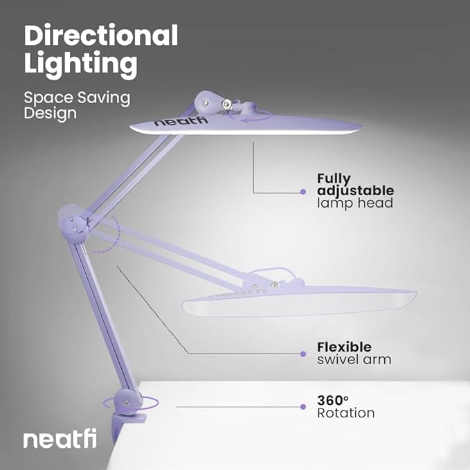 Neatfi XL 2, 200 Lumens LED Task Lamp, 4 Level Brightness, 3 Light Modes - Image 5