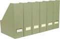 BLU MONACO | Set of 6 Foldable Magazine File Holders in Earth Green |