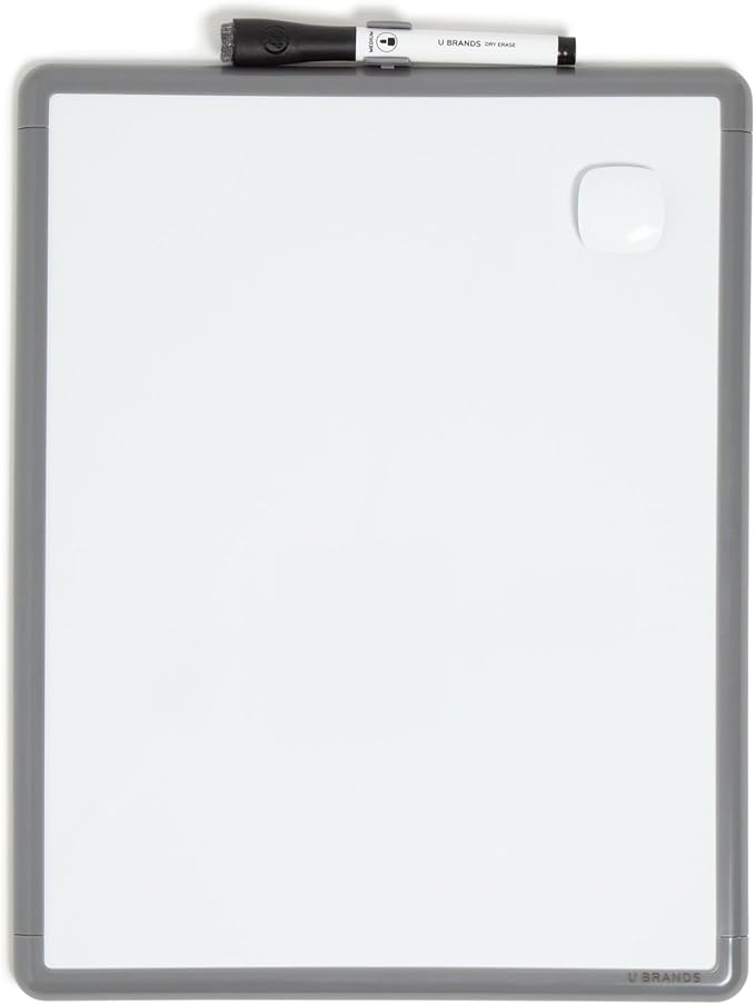 U Brands Contempo Magnetic Dry Erase Board White Board, Includes Magnet and by UBrands