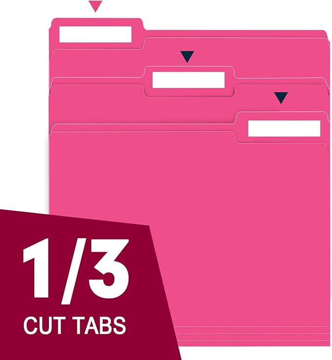 File Folder, RAZCC 150 Pack 1/3 Cut Tab File Folders Letter Size, Folders - Image 3