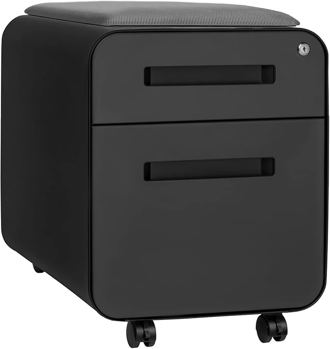 Laura Davidson Furniture STOCKPILE Mini Seated 2 Drawer Mobile File Cabinet by LauraDavidsonFurniture