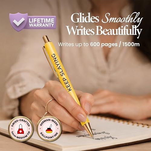 MESMOS 3pcs High End Luxury Congratulations Gifts for Women, Job Promotion Gifts for Women, Thank You Gift for Teacher, Employees, Coworkers, Mentors & Managers German-Ink & 1mm Swiss-Tip Luxury Pen.