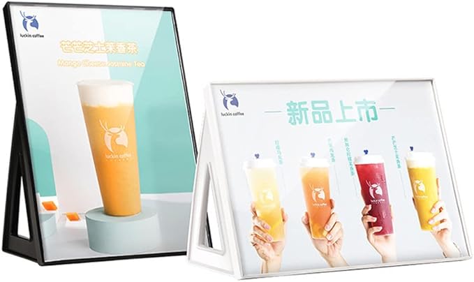 ECKEK ABS Plastic Sign Holder，Menu Displays L Shape Sign Stand - Image 4