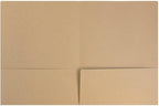 LUXPaper 9" x 12" Presentation Folders | Two Pocket | Grocery Bag Brown | 18pt. - Image 2