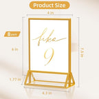 PPH-Sisy Acrylic Sign Holder 5x7 Gold Picture Frame Clear Acrylic Frames - Image 2