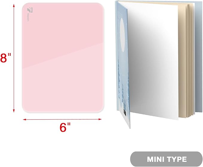 Pink Mini Desktop Pure Glass Whiteboard, Small Slope Slick Desk Whiteboard Glass - Image 7
