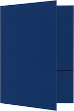 LUXPaper 9" x 12" Presentation Folders | Two Pocket | Navy Blue | 100lb. Cover by Envelopes.com