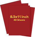 Red Cardstock 8.5" x 11 ", Valentine Day Cardstock Paper, 40 Sheets Red Card by WelcometoVishoitty