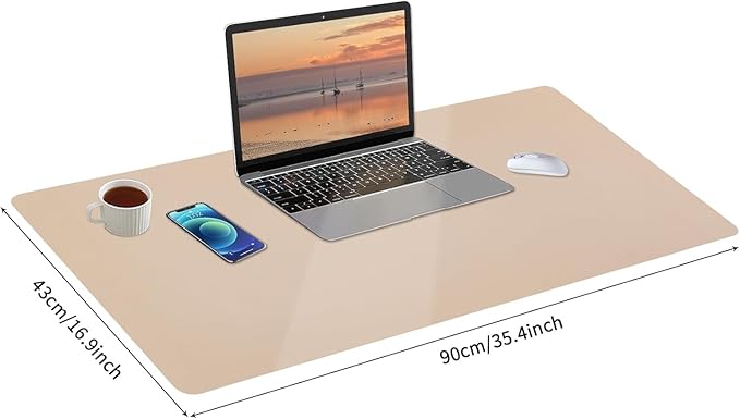 Bloss Leather Desk Pad, Mouse Pad, Non-Slip Desk Protector Mat, Leather Desk - Image 4