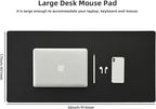 Leather Desk Pad, Wolaile 36x17 inch Large Mouse Pad, Waterproof Non-Slip - Image 2