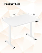 SANODESK Electric Standing Desk 48 x 30 Inches Whole-Piece Desktop Height - Image 2