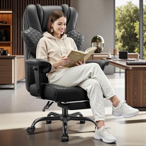 FelixKing Big and Tall Office Chair 500lbs - Ergonomic Desk Chair with Footre...