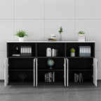 Filing Cabinet White/Black Wooden File Cabinet Multiple Combination Pack Removable Multi-Door Multi-Drawer Storage Office