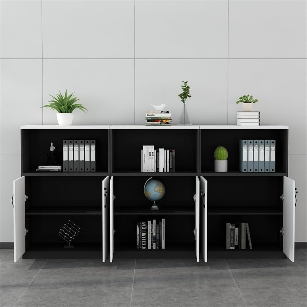 Filing Cabinet White/Black Wooden File Cabinet Multiple Combination Pack Removable Multi-Door Multi-Drawer Storage Office