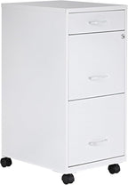 Lorell LYS SOHO Box/File/File Mobile White File Cabinet, 3 Drawer, 26.5 x 14.3 by Lorell