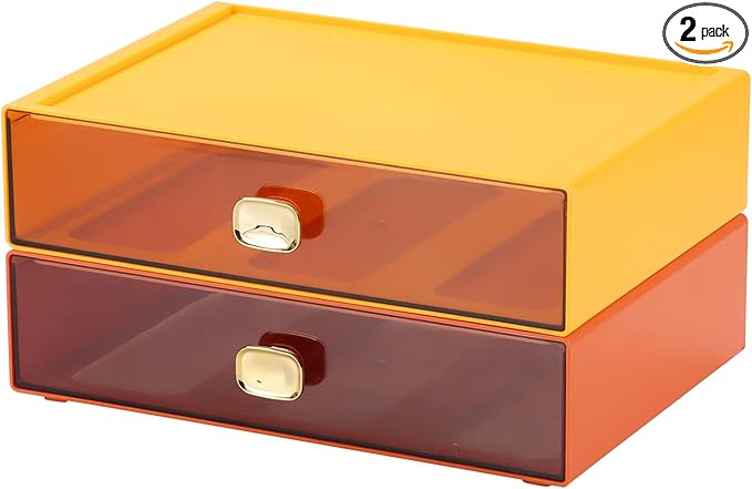 OSteed Spacious Desktop Storage Box, 2 Large Storage Drawers, Stackable Office by OSteedWares
