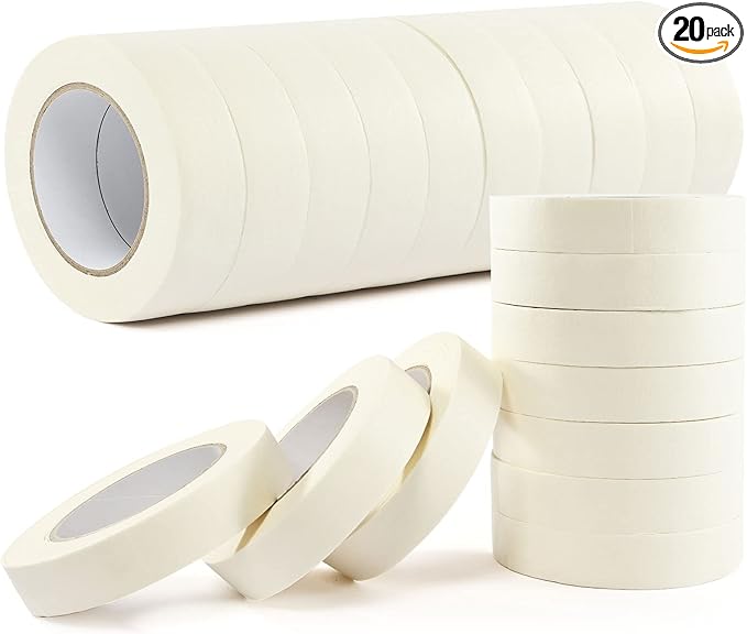 SEBETOW Masking Tape Bulk 1 Inch 20 Packs by SEBETOW