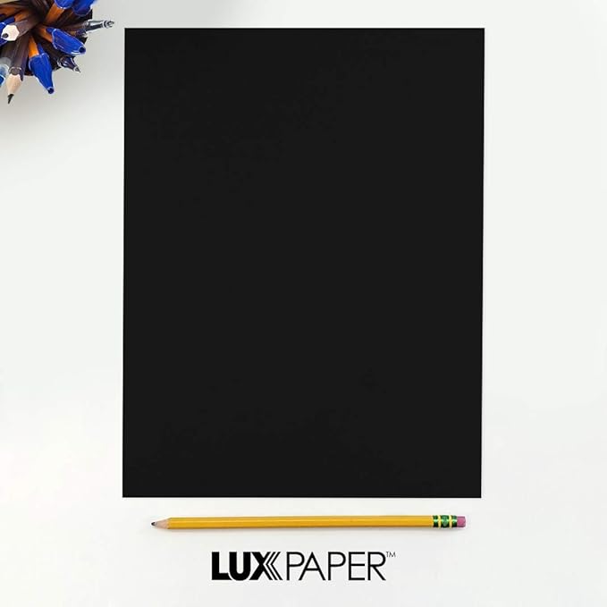LUXPaper 8.5" x 11" Cardstock | Letter Size | Midnight Black | 100lb. Cover | - Image 8