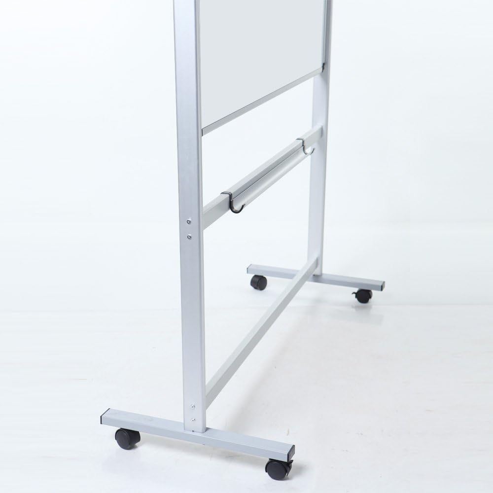 VIZ-PRO Double-Sided Magnetic Mobile Whiteboard, 60" x 48"